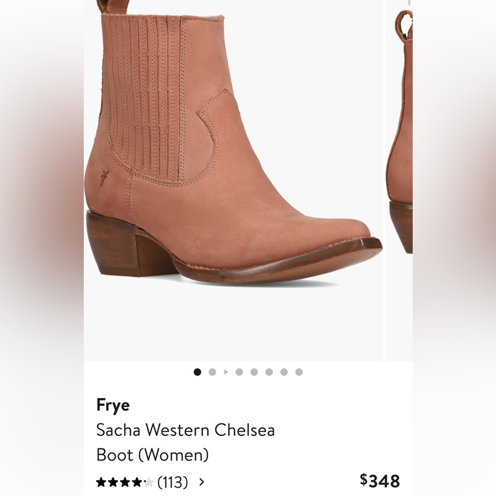 Net Frye Women's Sacha Western Chelsea Boot - color Rose cake
